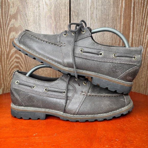 Timberland Other - Timberland Boat Shoes Lace Up Dark Brown Leather Men US 9 Waterproof EarthKeeper